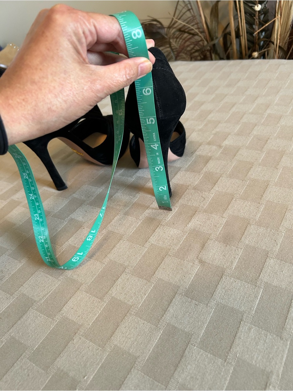Prada Suede Cut Out Peep Toe Heeled Booties - Picture 11 of 15